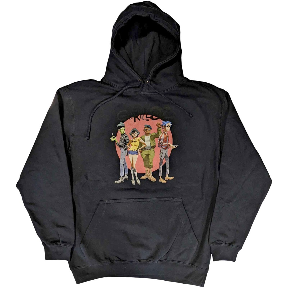 Gorillaz - Group Circle Rise Hoodie/trui - Blauw